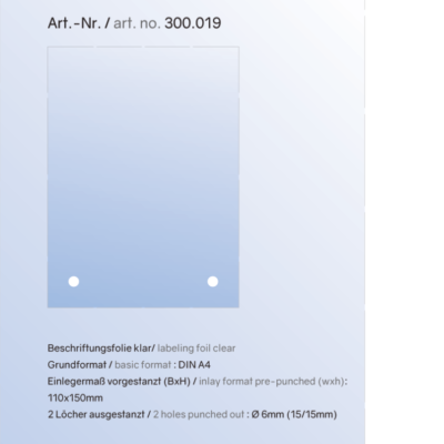 Beschriftungseinleger